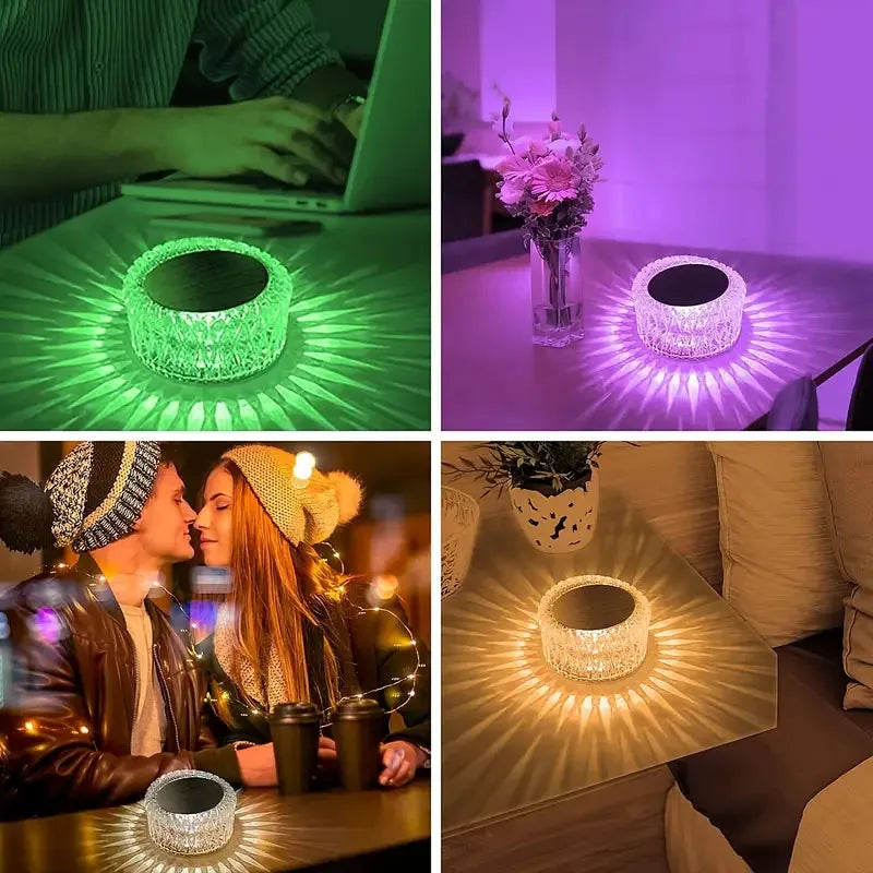 Mega Power Led Bird Nested Crystal Lamp Table Lamp, 16 Color Changing Rgb Touch+remote Control